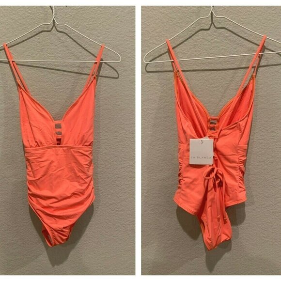 LA BLANCA Laddered Mio One-Piece Swimsuit (US/6) - Picture 2 of 4